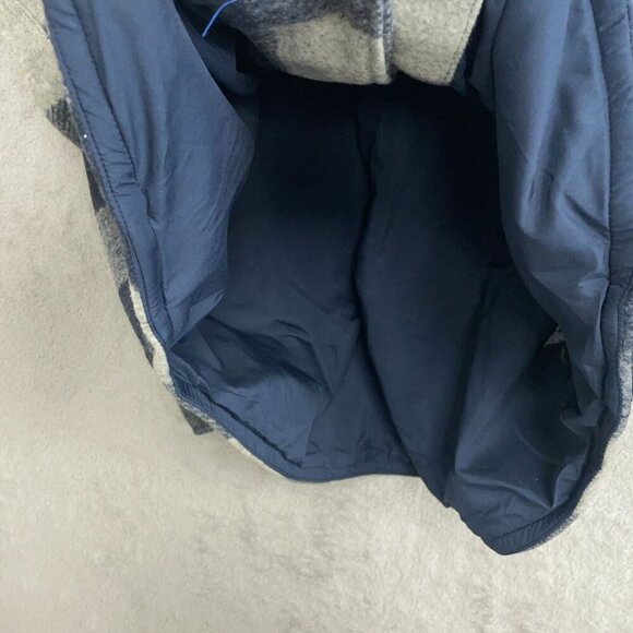 NEW Banana Republic Men's L Heritage Shirt Jacket Large Navy Gray Plaid - Picture 9 of 11